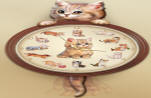 The Bradford Exchange Purr-Fect Times Cat Art Decorative Wall Clock Gift Idea