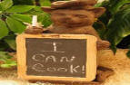 Chef Cat with Chalkboard Garden Statuary - Cooks Foodies