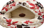 PETCO Covered Cat Bed in Red Leaf (12
