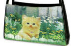Orange Garden Cat Crescent Purse Cat Supplies and Products